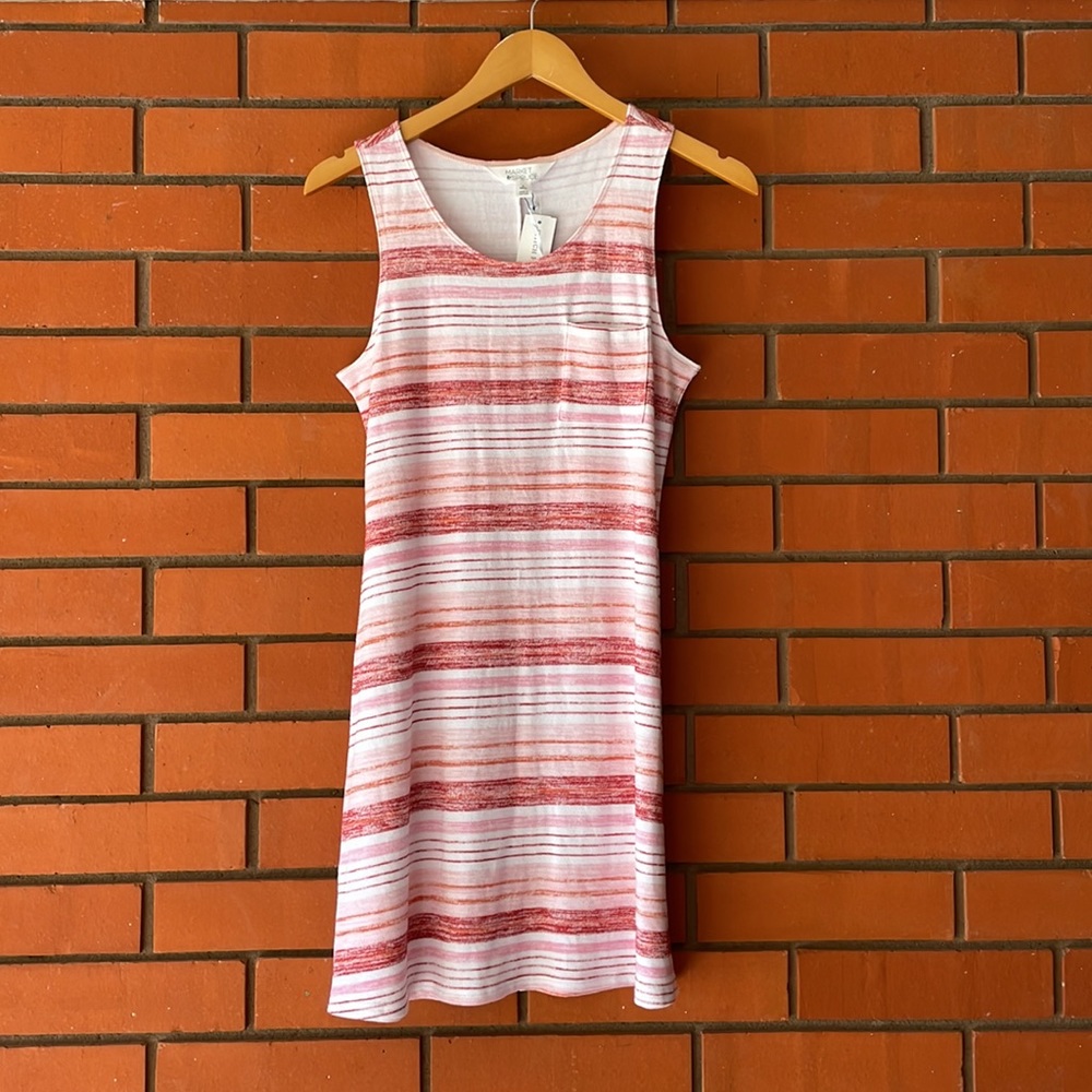 NWT MARKET & SPRUCE Women's Meg Knit Striped Sleeveless Dress Size Small Petite
